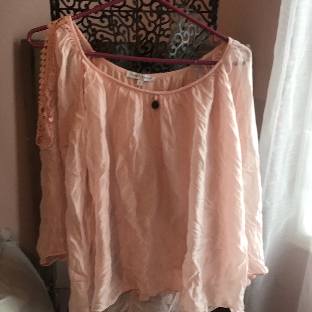Pink Off-Shoulder Women's Top